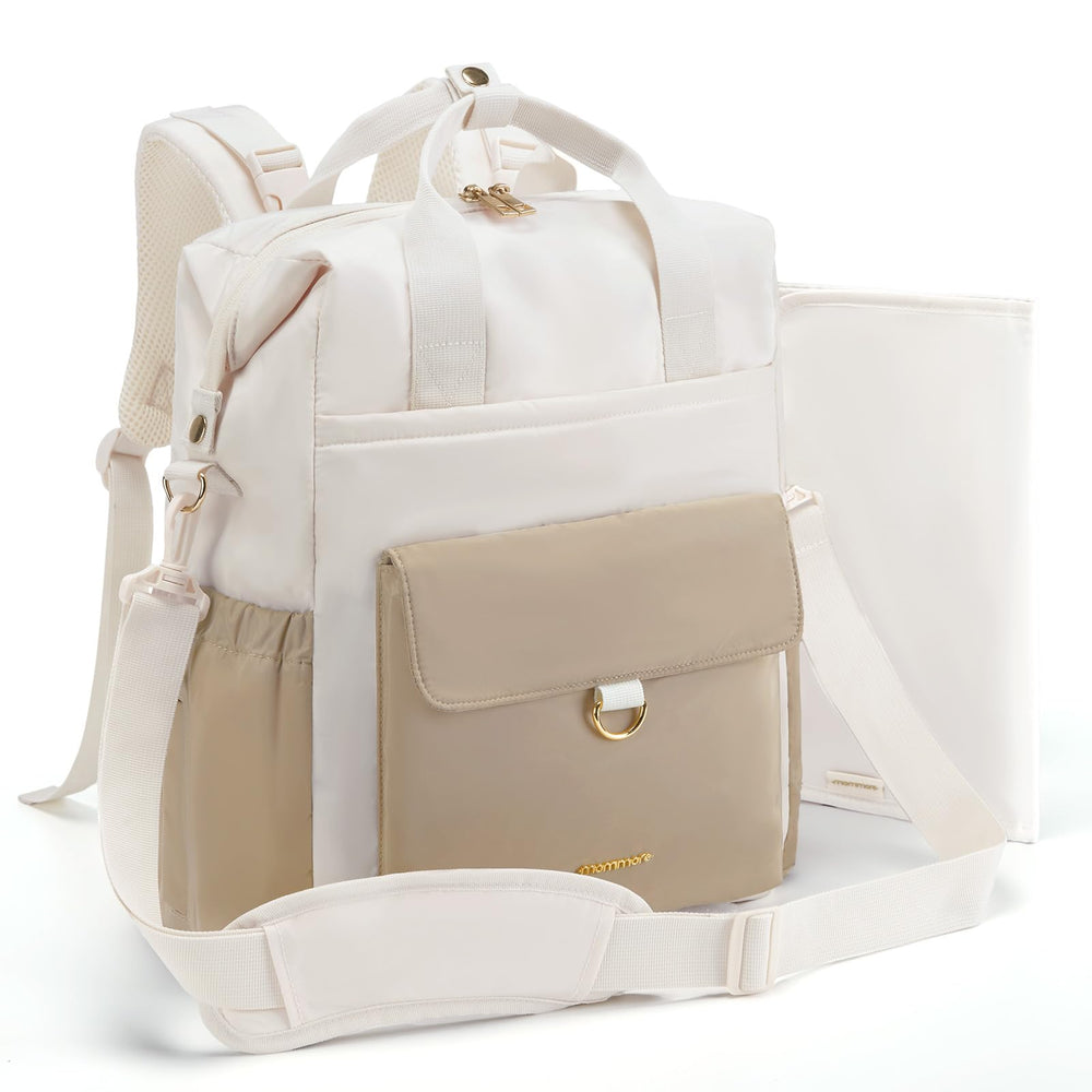 mommore diaper bag backpack with front pocket for quick access