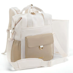 mommore diaper bag backpack with front pocket for quick access