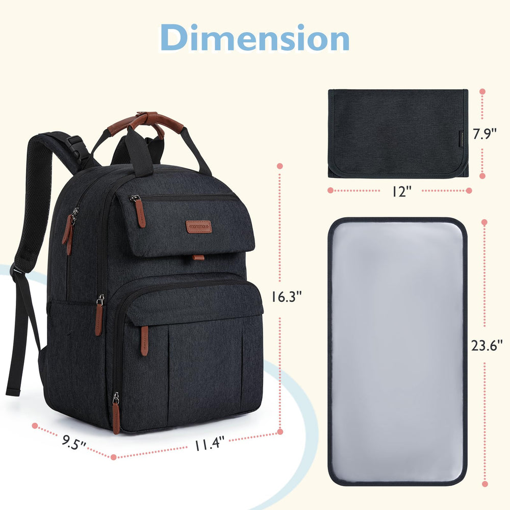 mommore diaper bag backpack stroller clips simplify outings