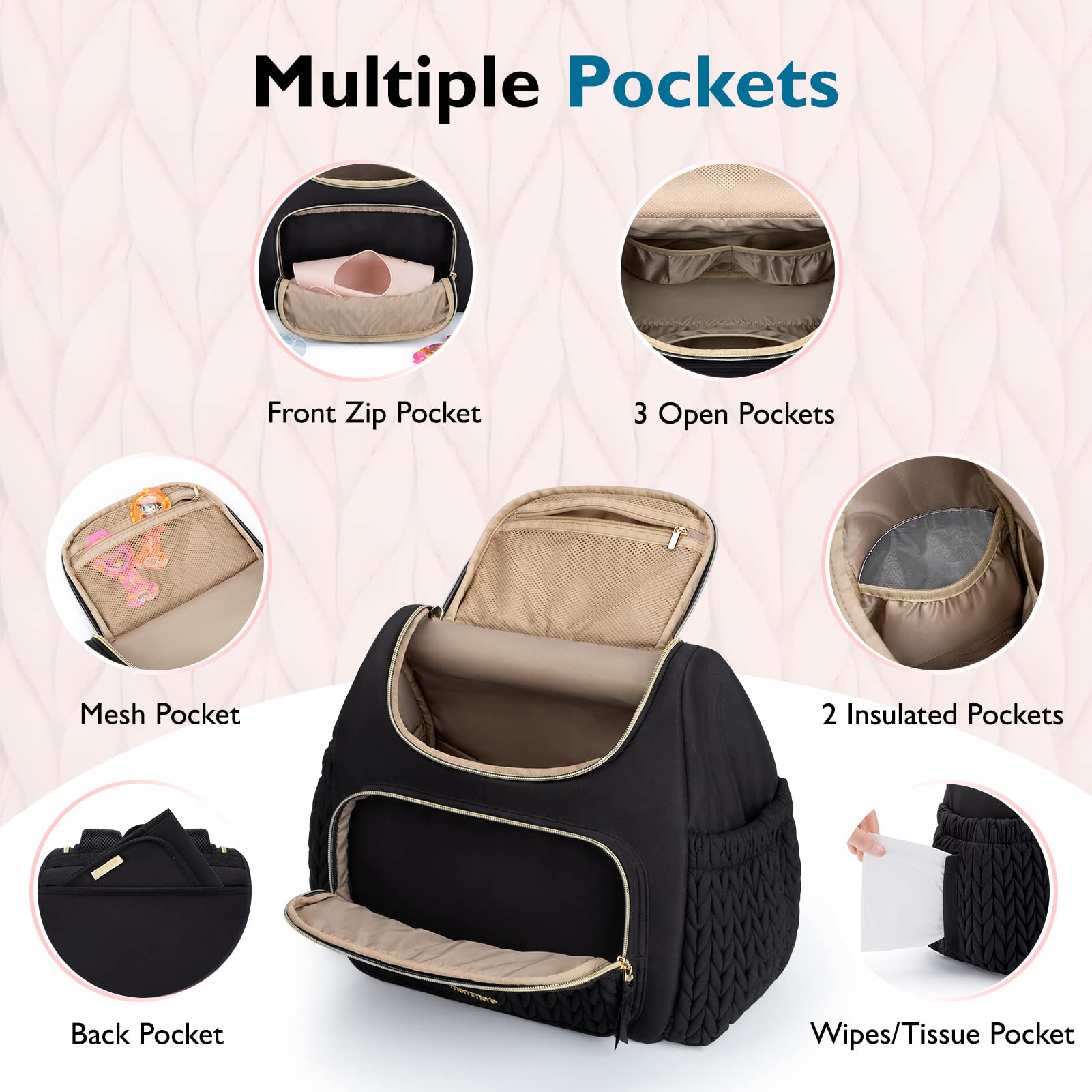 mommore diaper bag changing pad for quick on-the-go cleanups
