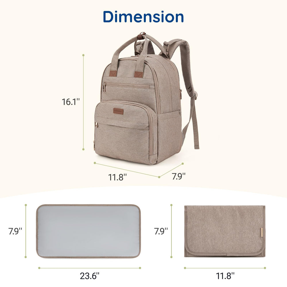 mommore diaper bag gender-neutral design suitable for mom or dad