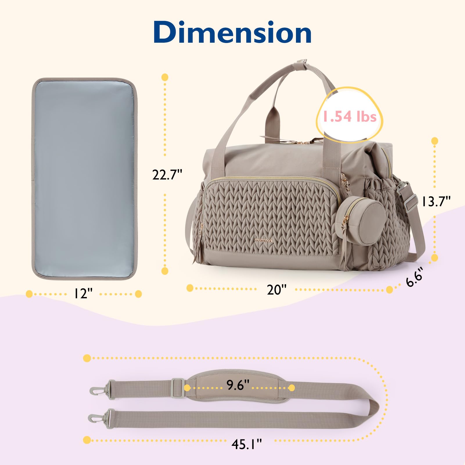 mommore diaper bag tote ideal for on-the-go families and trips.