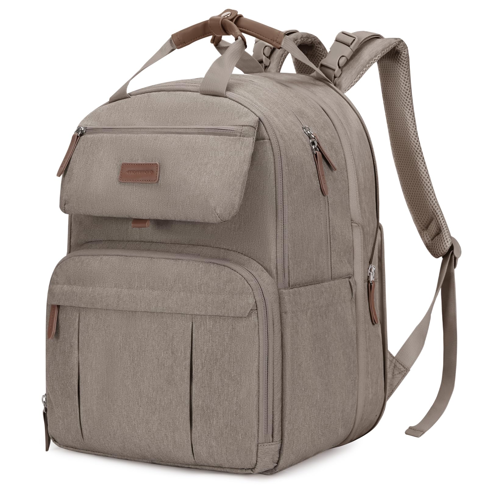 mommore expandable diaper backpack with 32L capacity for two kids' essentials.