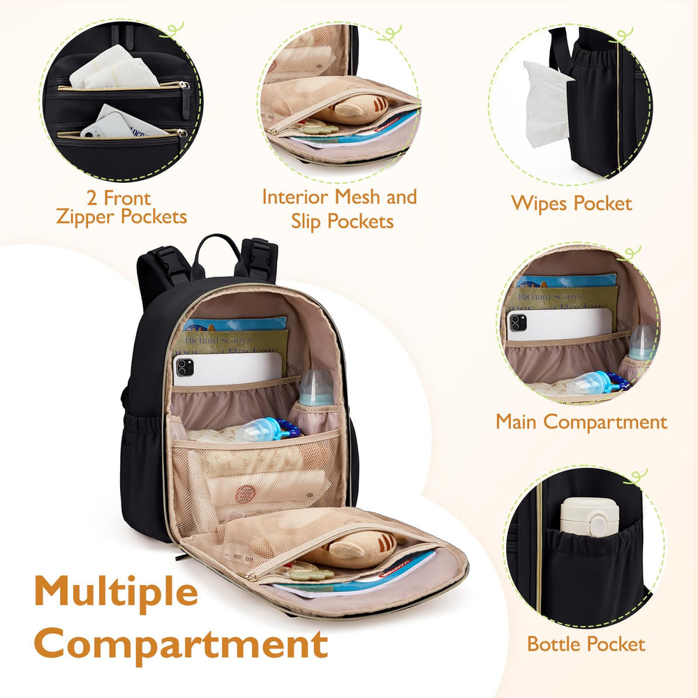 mommore backpack features breathable back padding for comfortable all-day wear