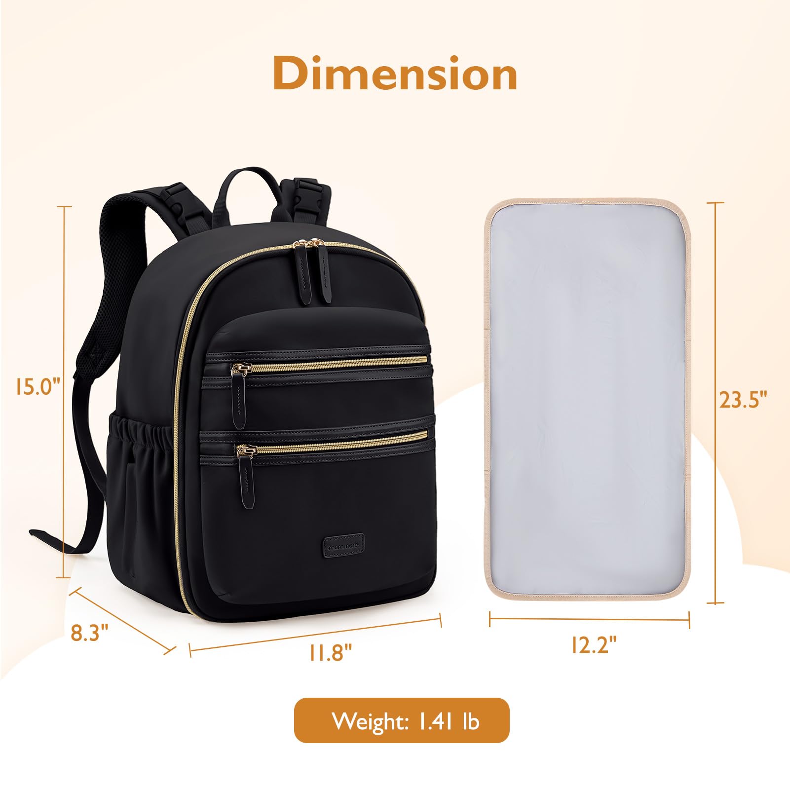 mommore compact diaper bag makes a thoughtful gift for new parents