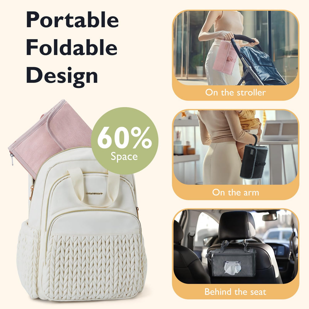 Mommore pad features a waterproof surface for easy cleaning after diaper changes.