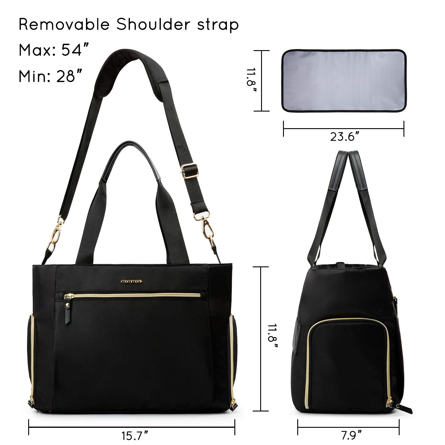 mommore removable padded shoulder strap for comfortable carrying