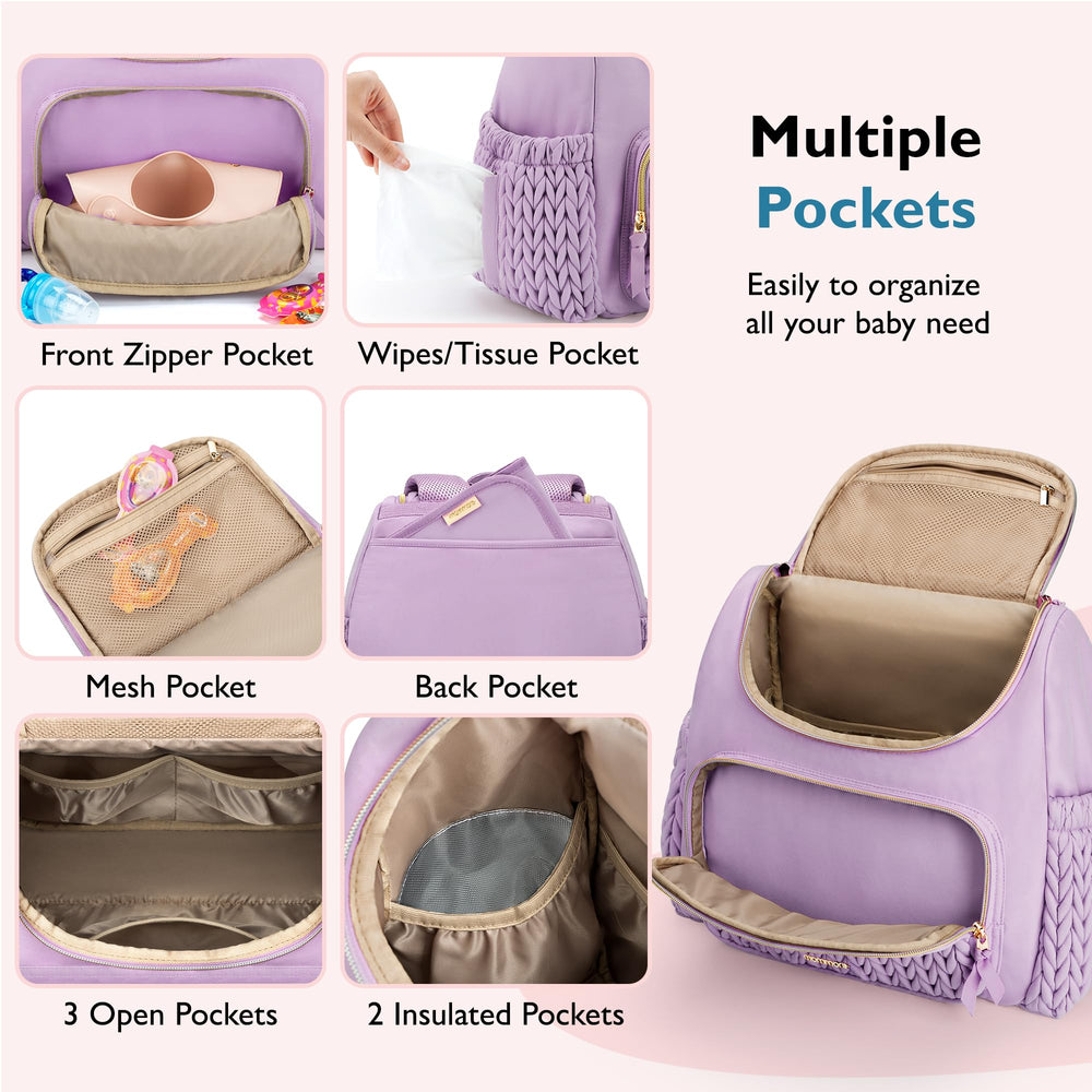 mommore diaper bag attaches to stroller with secure straps for hands-free use