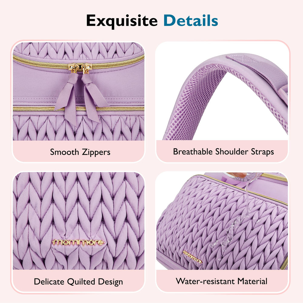 mommore diaper bag uses water-resistant material for daily adventures