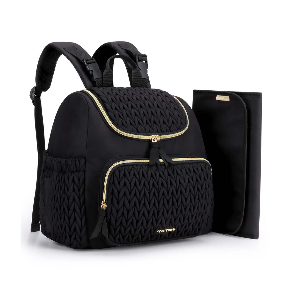 mommore small diaper bag front view showing compact daily-friendly design