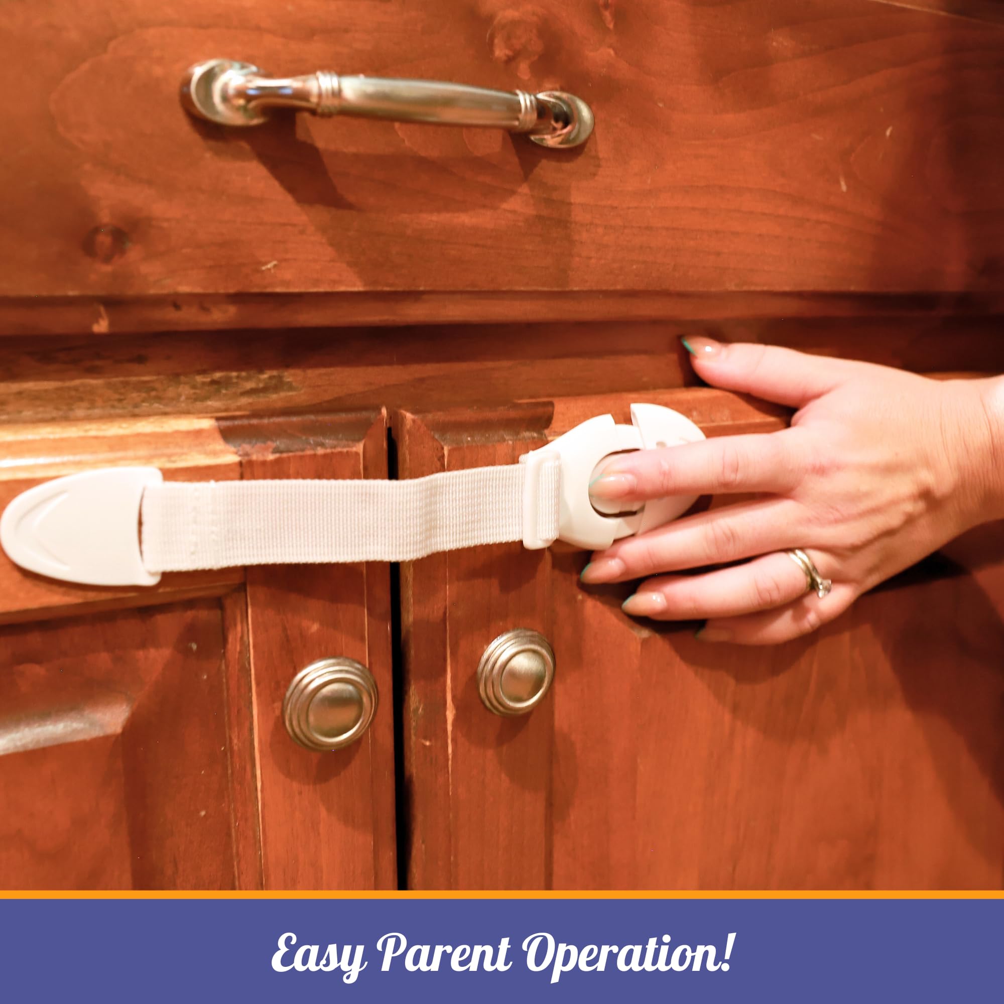 Mommy's Helper Lok on a dishwasher highlighting multi-surface versatility.