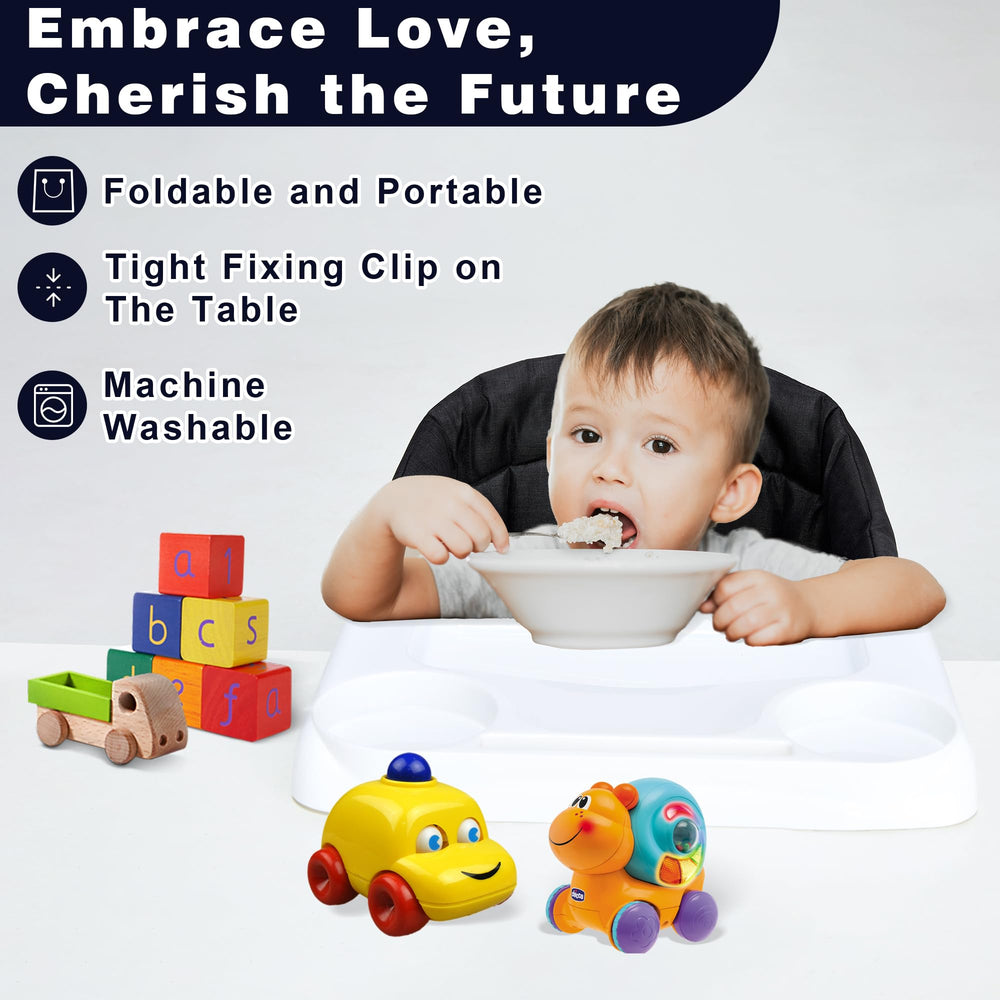 Mommyhug clip-on high chair quick setup facilitates secure dining for little ones.