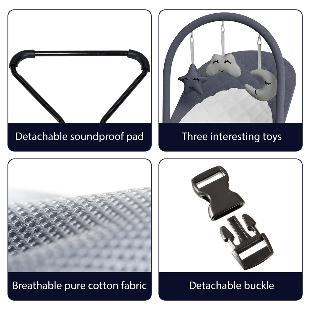 Swing mode demonstration on Mommyhug bouncer for soothing motion.