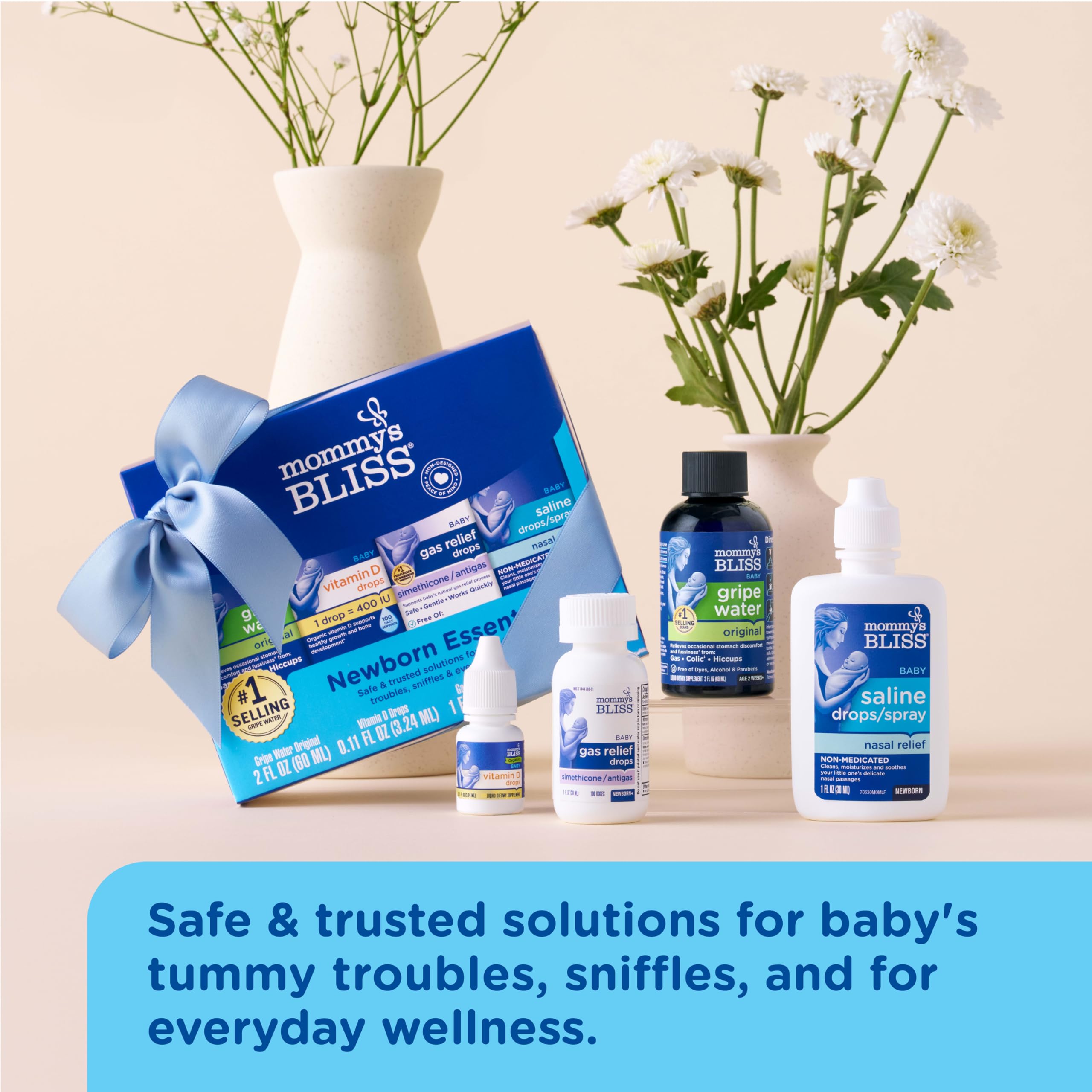 Mommy's Bliss Vitamin D Drops dosage dropper shown for daily use