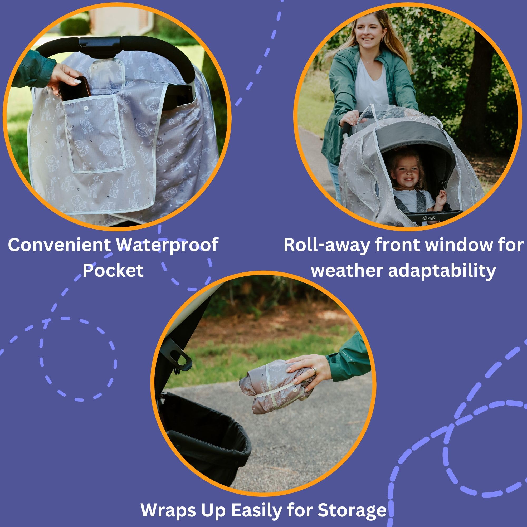 Large ventilation flaps promote airflow while keeping rain out for a balanced interior climate.