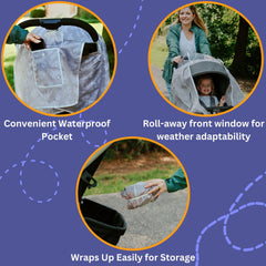 Large ventilation flaps promote airflow while keeping rain out for a balanced interior climate.
