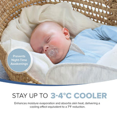 momobloom Baby Sleep Swaddle powder pink, arms-up design; promotes natural sleep position.