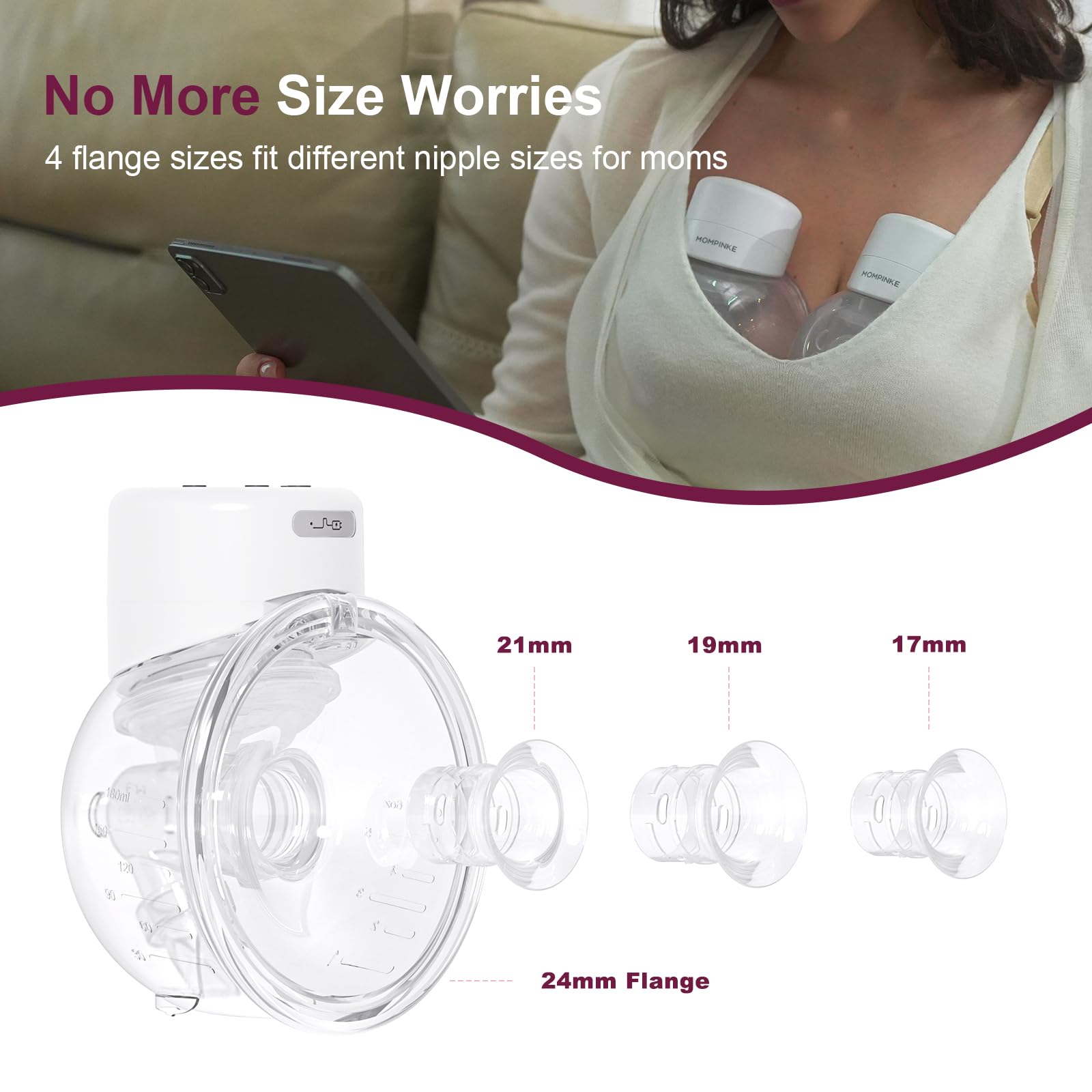 MOMPINKE S12 BPA-free hospital-grade materials for safety.