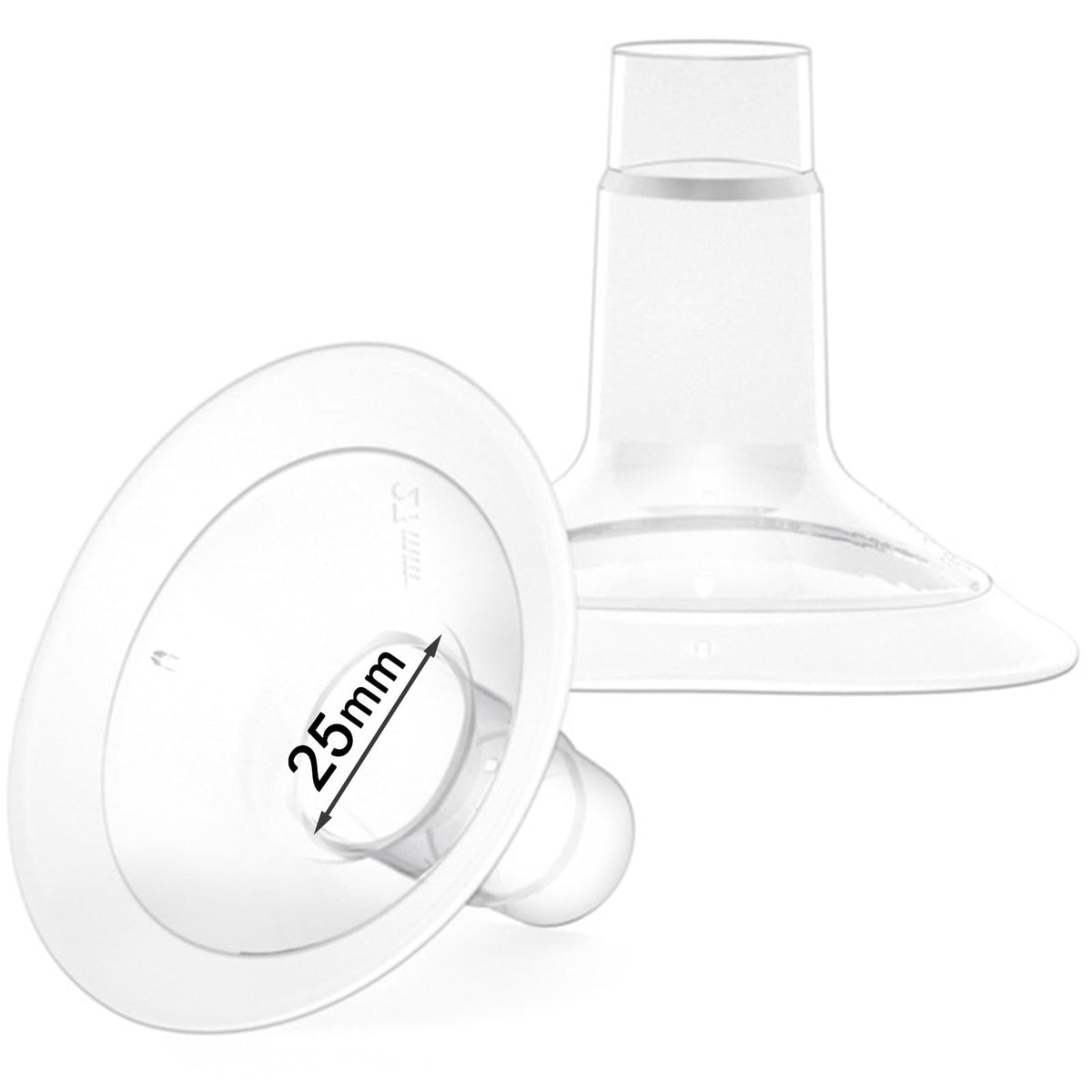 Mompmuir 25mm breast flanges compatibility for Lansinoh and Medela pumps, enabling flexible pumping.