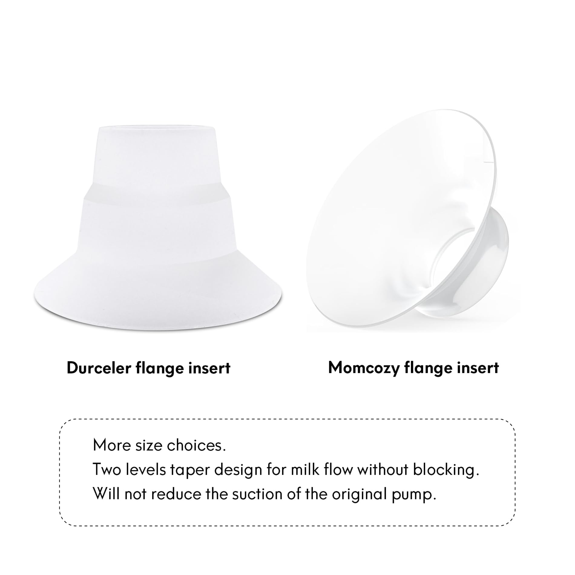 Mompmuir M5 flange insert is BPA-free and DEHP-free for safe material.