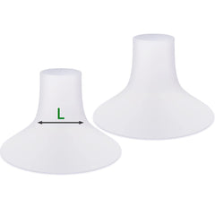 Mompmuir breast pump cushion size L fits inside the flange for a softer seal