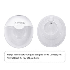 Mompmuir soft silicone flange insert, gentle on the nipple during pumping.