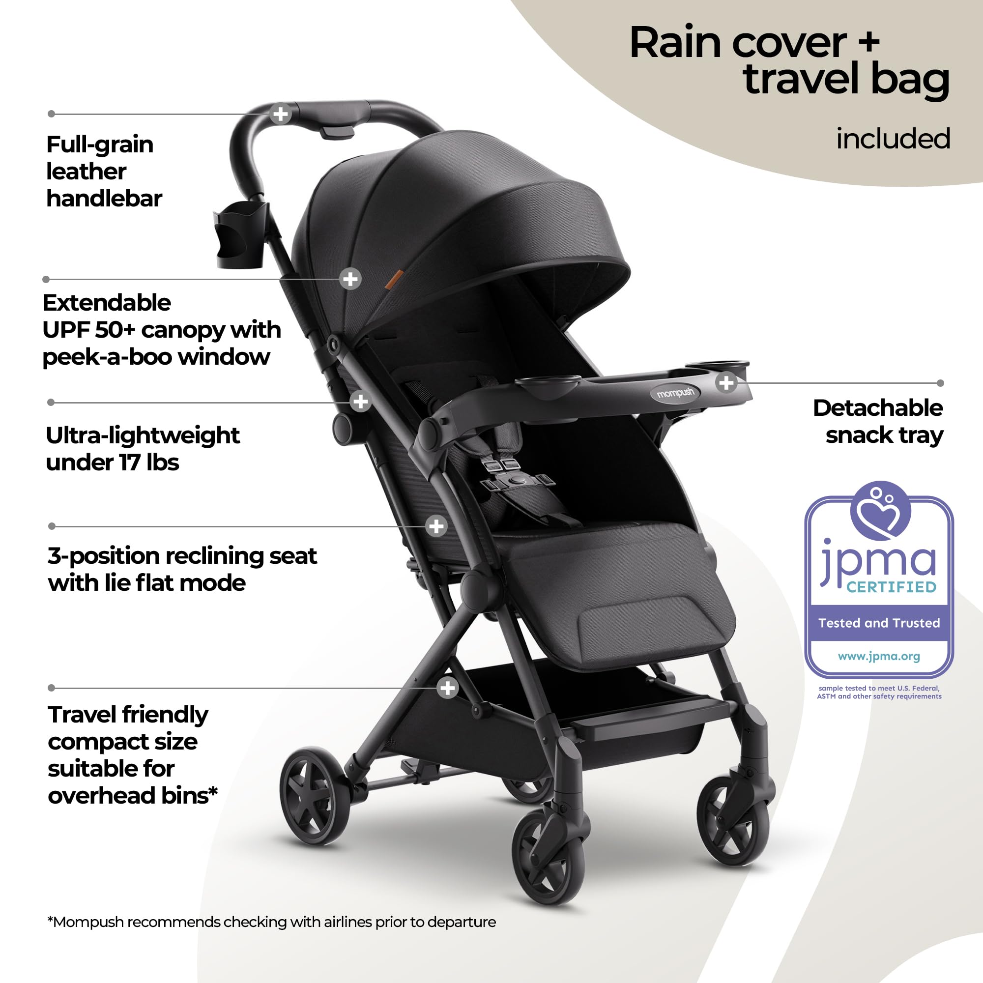 Mompush Lithe V2 one-hand-fold demonstrates quick setup for busy parents.