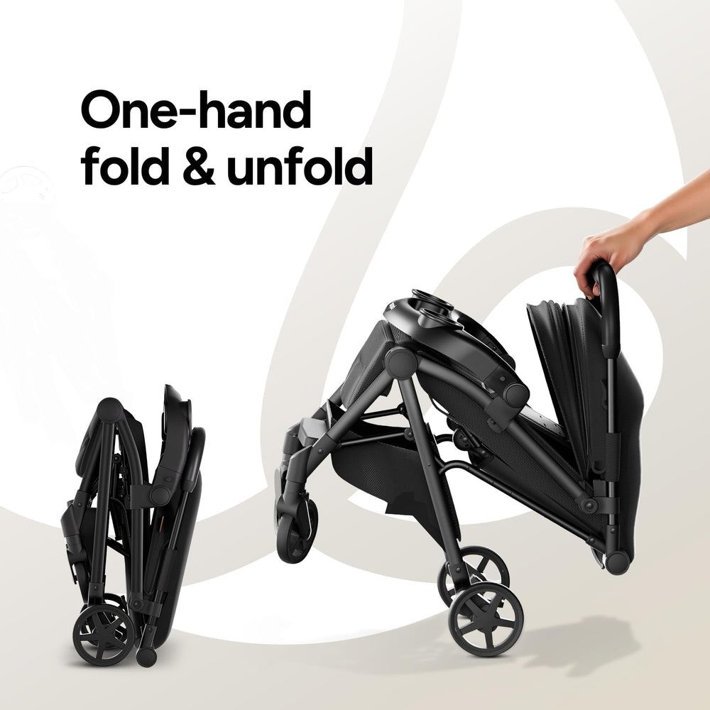 Mompush Lithe V2 snack tray and cup holder for snacks on the go.