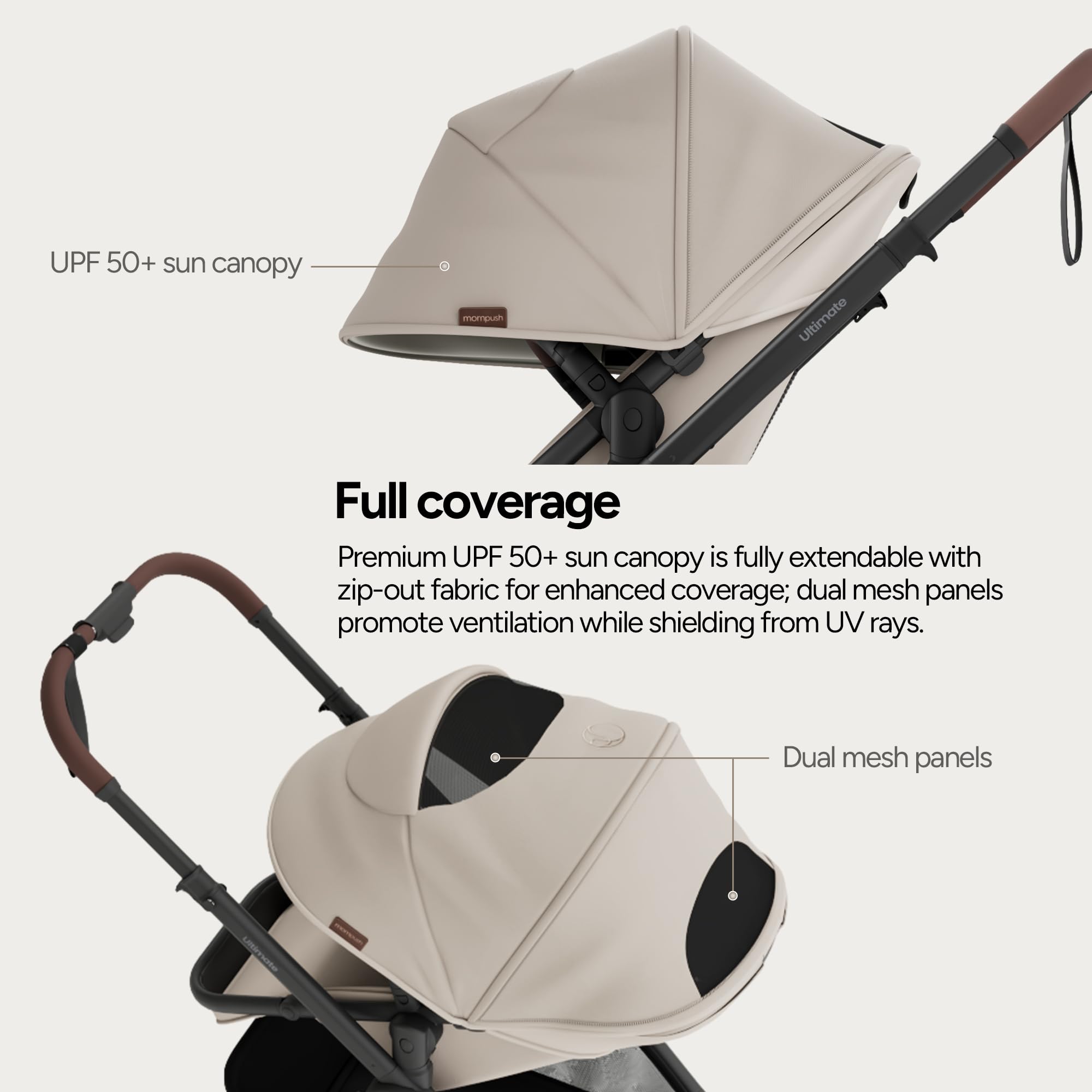 Mompush Ultimate 3 removable liner for seasonal comfort