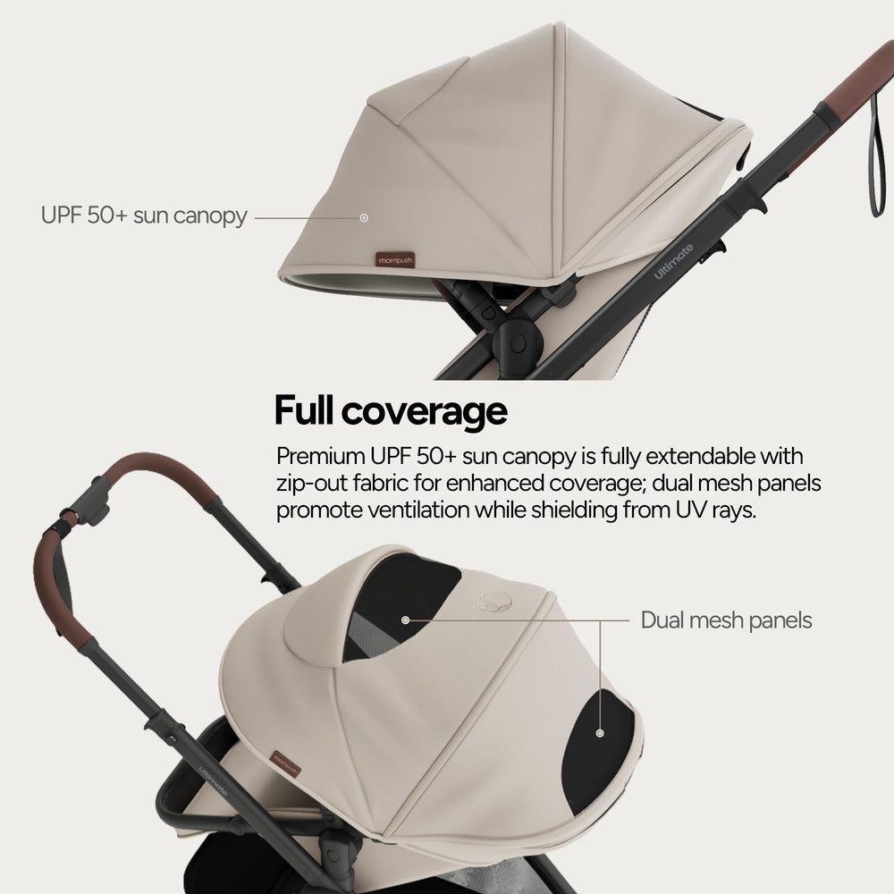 Mompush Ultimate 3 removable liner for seasonal comfort