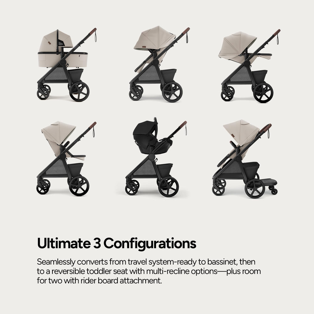 Mompush Ultimate 3 reversible seat for face-to-face or world-view moments