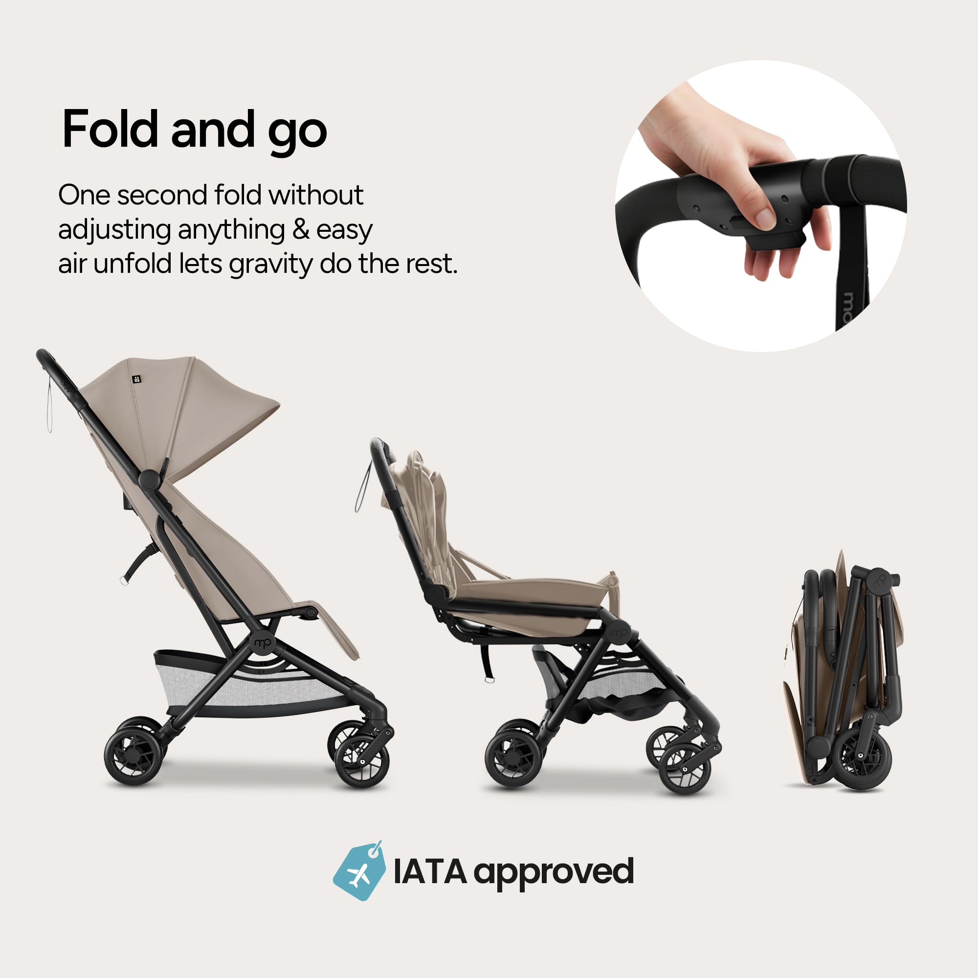 Mompush Velo back ventilation and peek window keep baby cool.