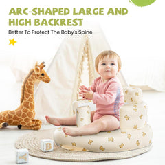 Momsnug inflatable baby seat with built-in pump for quick setup