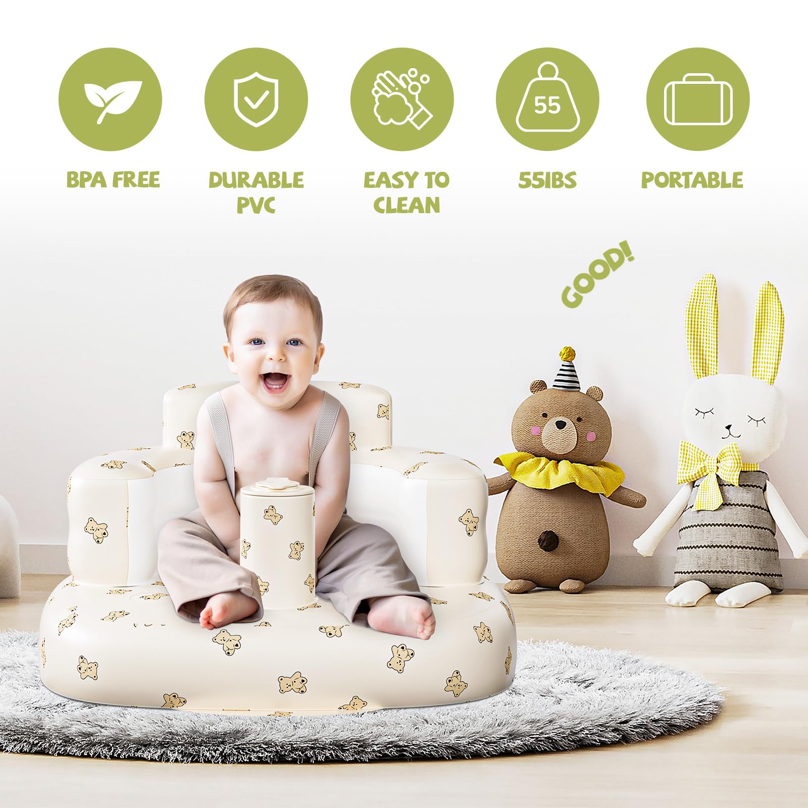 Momsnug multifunction baby seat suitable for feeding and play