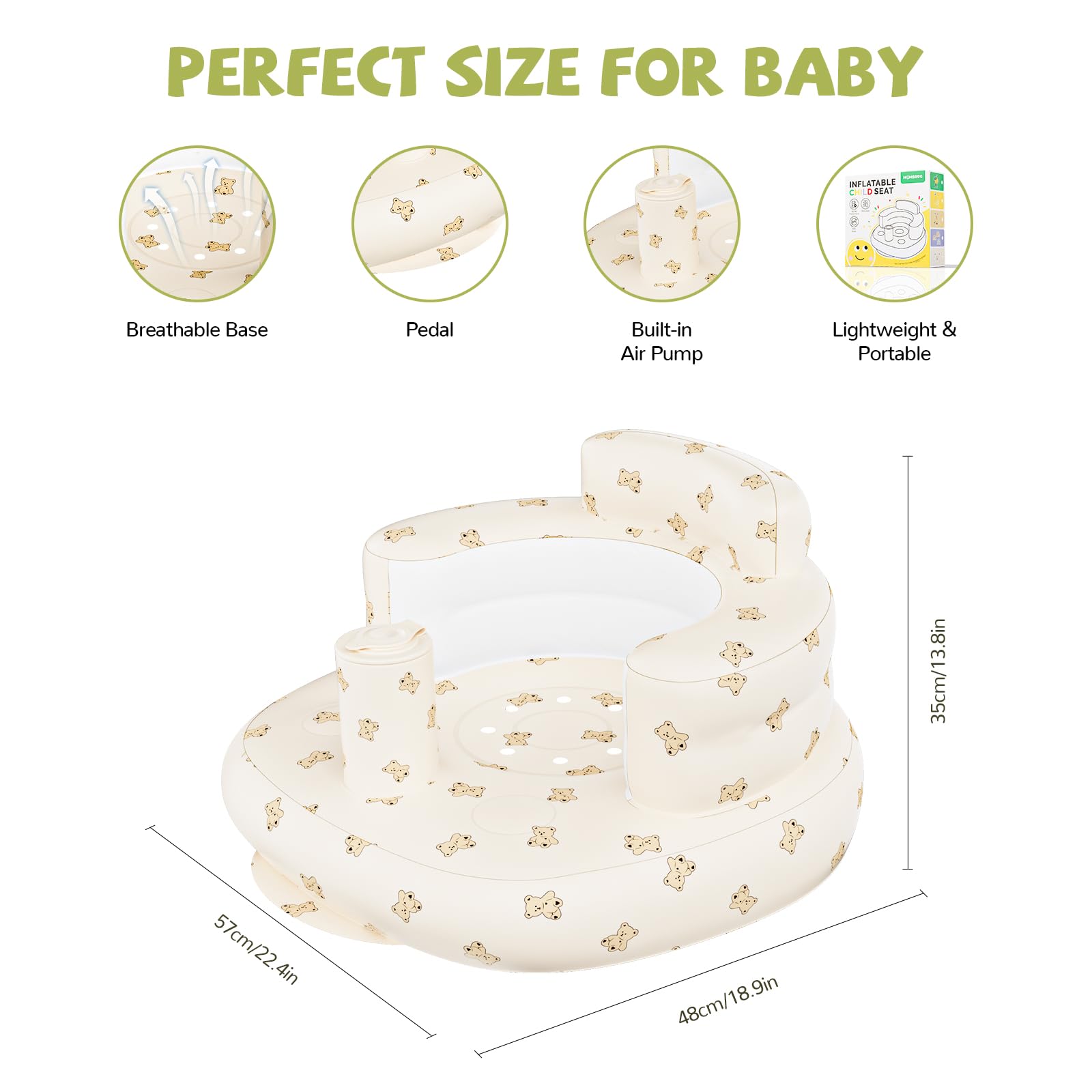 Momsnug portable baby seat ideal for travel and outings