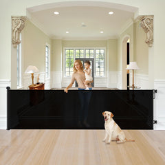 MOMSSY 34-inch tall extra-wide gate extended for large openings.