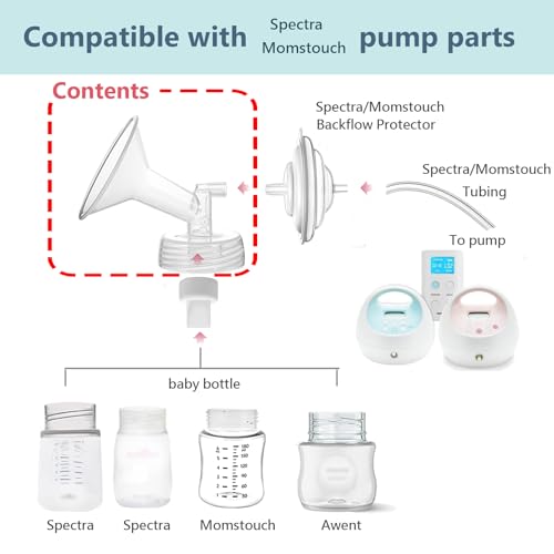 Momstouch 27mm flange with Spectra compatibility fits wide-mouth bottles smoothly.