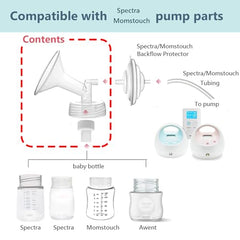 Wide-mouth flange works with Spectra and Momstouch bottles.