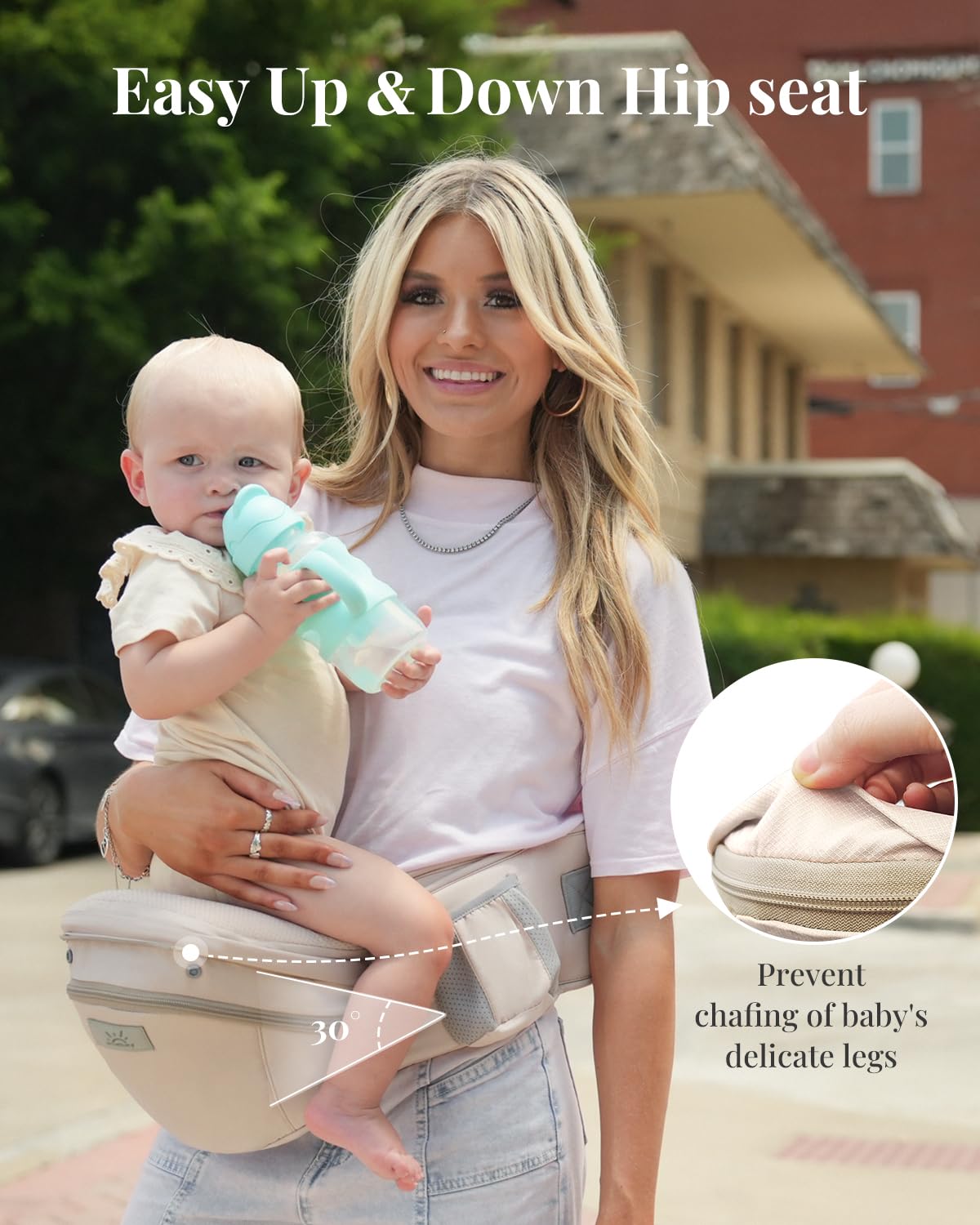 MOMTORY StowNGO Pro back carry keeps little explorers secure during outings.