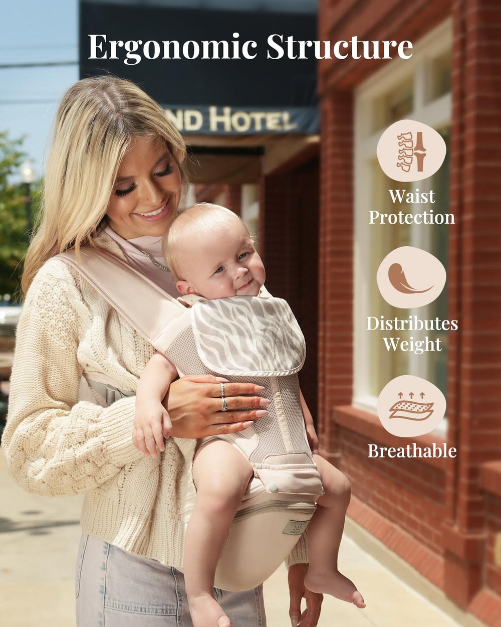 MOMTORY StowNGO Pro diaper bag pockets keep essentials within reach.