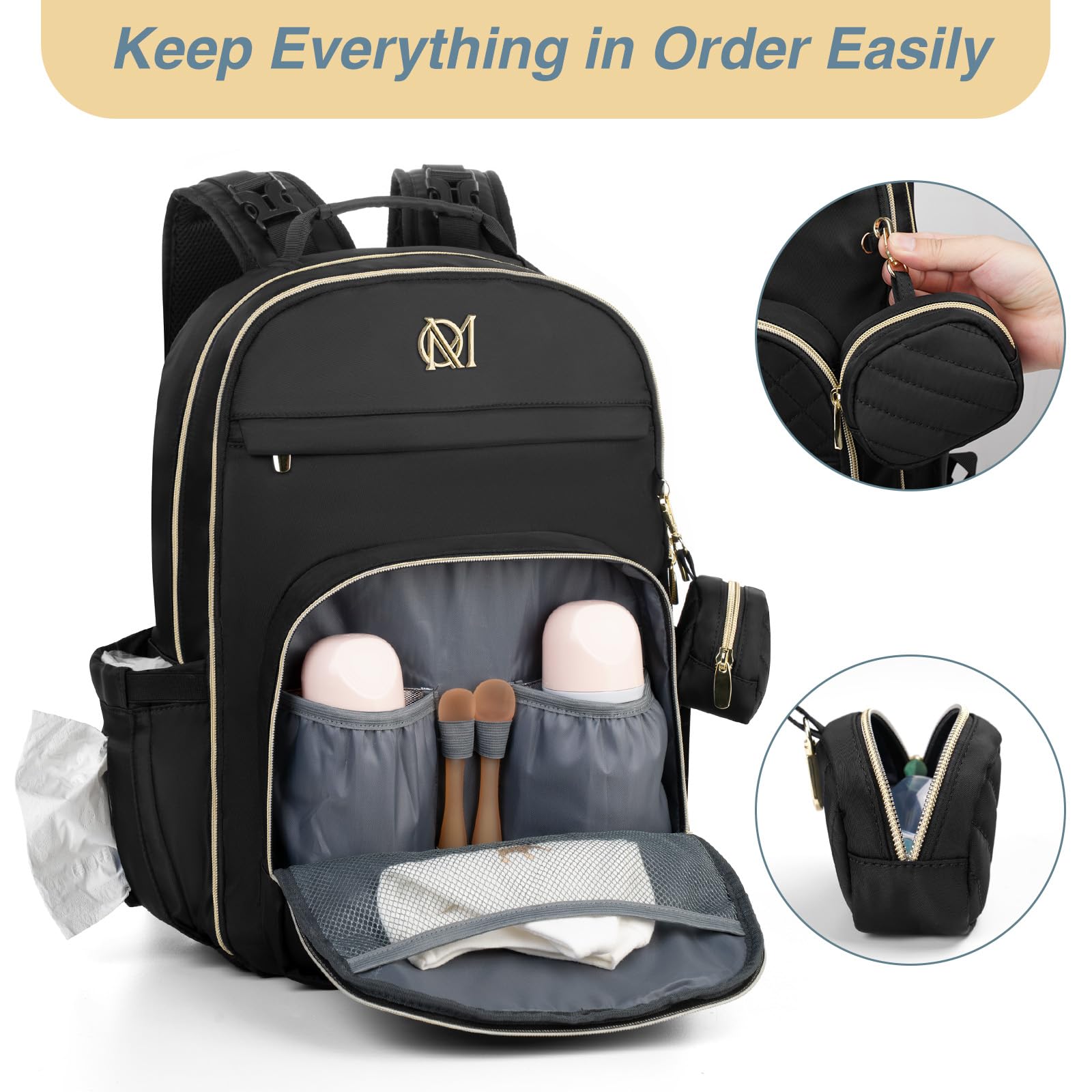 MOMUVO detachable pacifier case keeps small items organized.