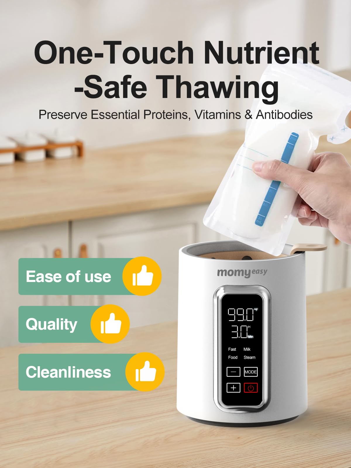 Momyeasy auto shut-off enhances safety during night feeds.