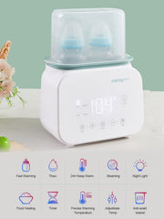 Momyeasy bottle warmer LCD display shows precise temperature during warming.