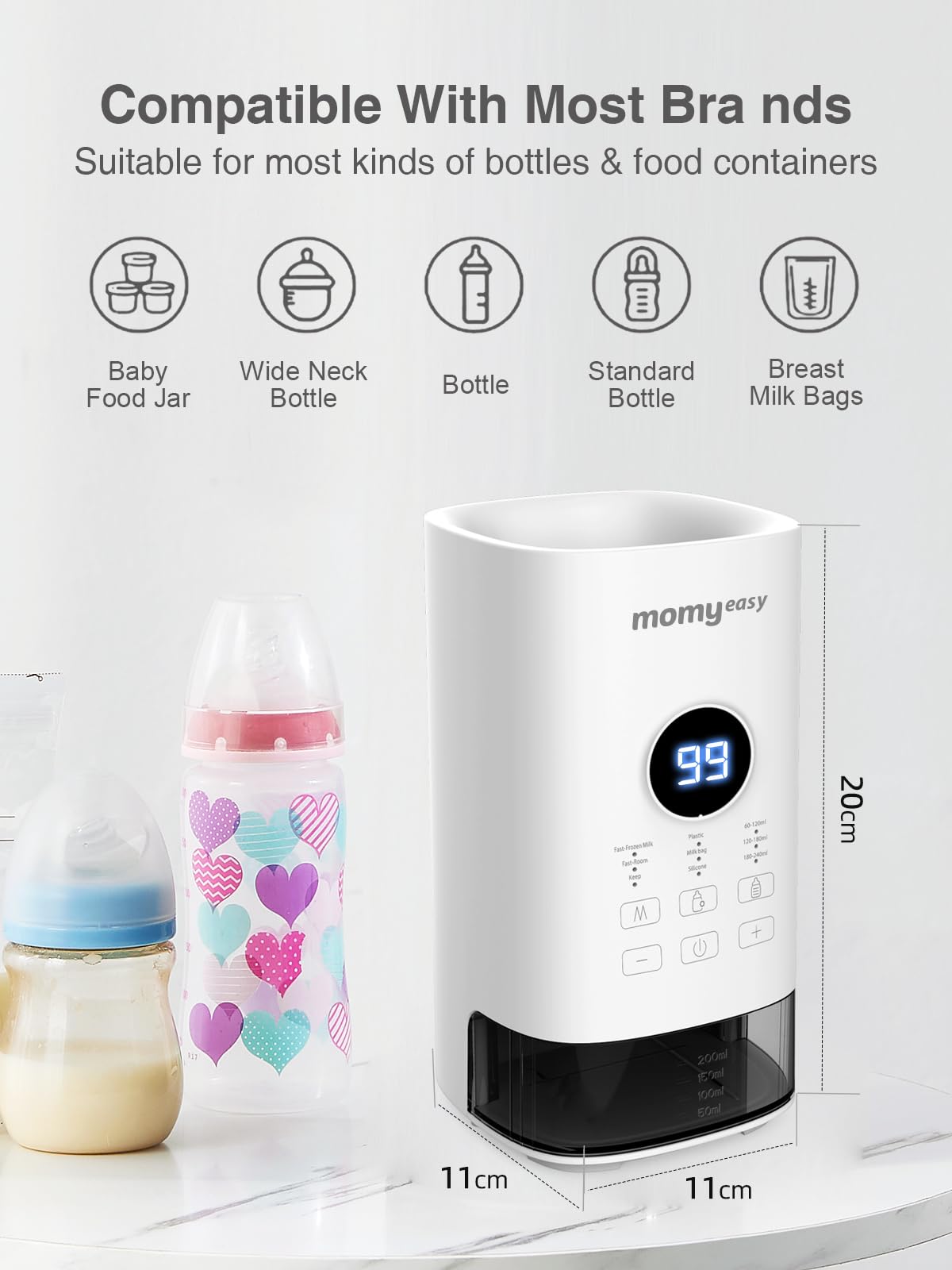 MOMYEASY Bottle Warmer stable base ensures reliable 24/7 operation.