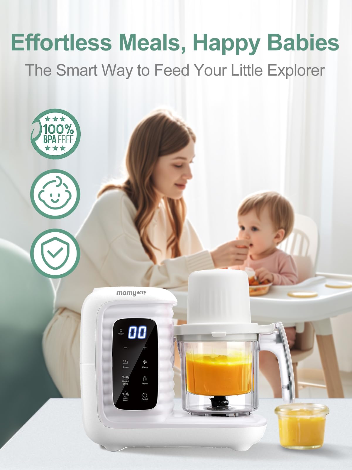BPA-free, food-grade materials ensure safe meals for babies
