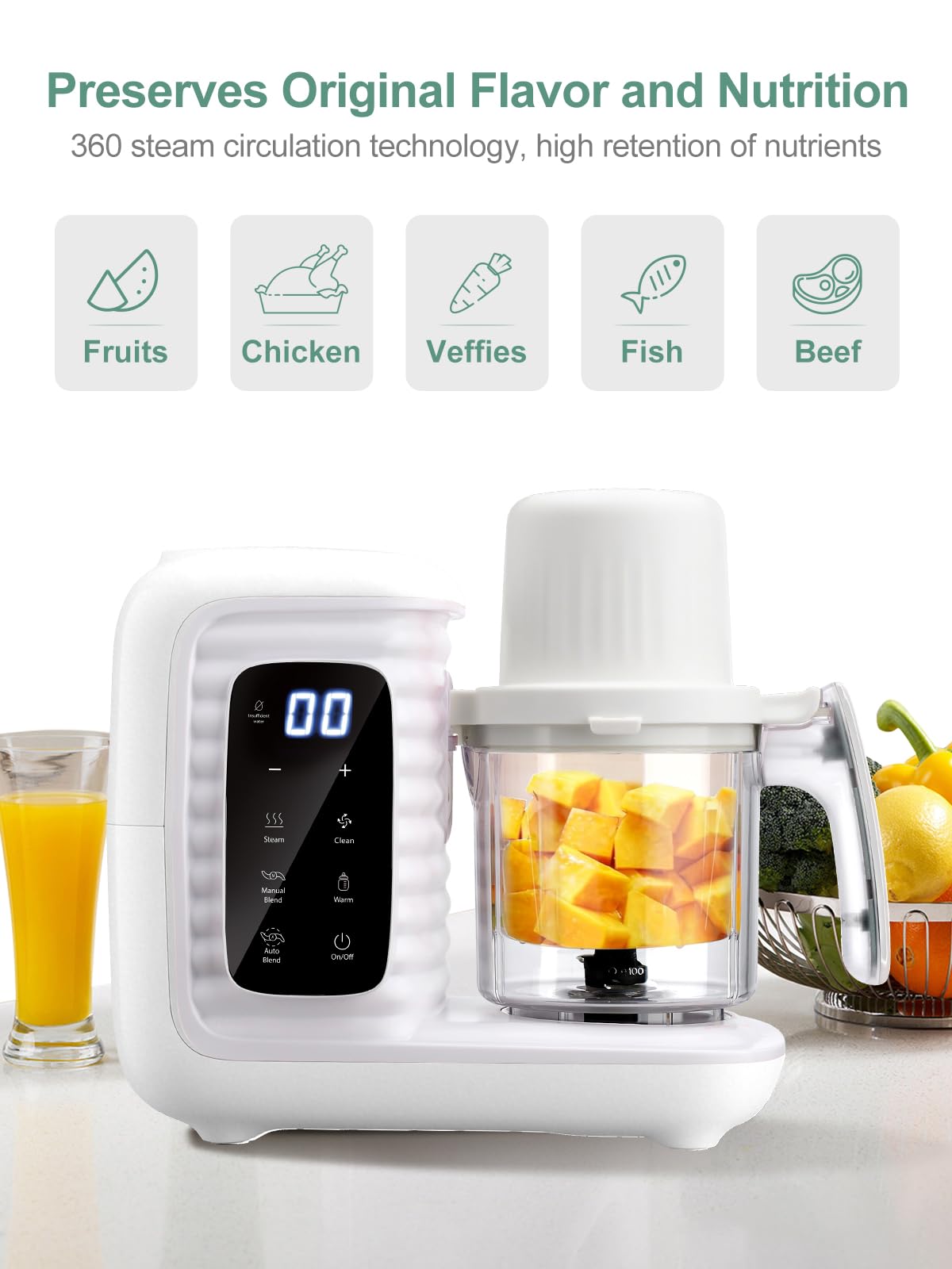 User-friendly touch control panel for quick settings and precise blending