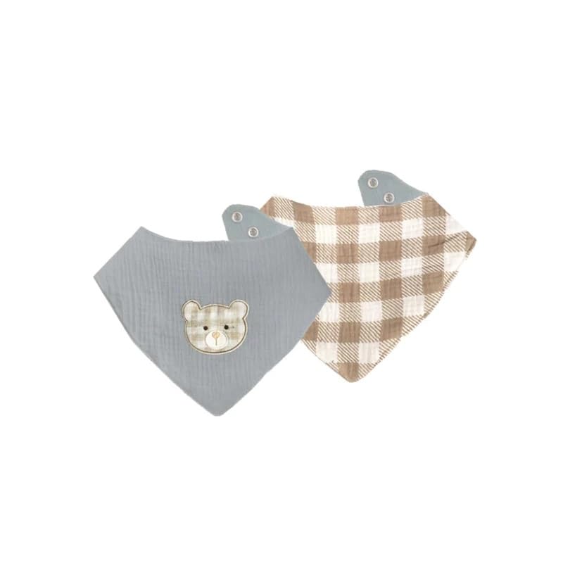 MON AMI baby bib set with soft muslin fabric keeps outfits dry and comfortable