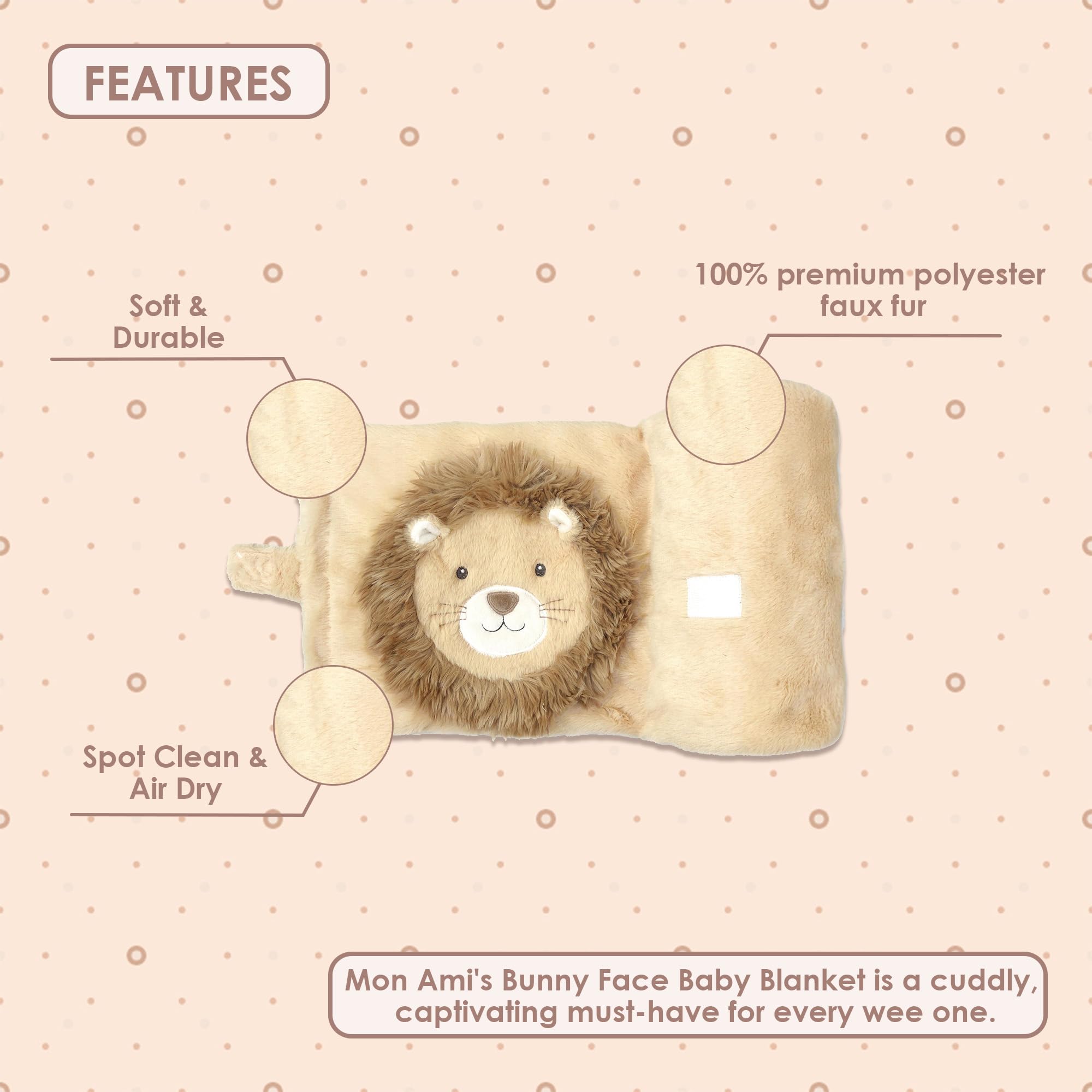 MON AMI crib scene shows ideal size for nap time and cuddling.