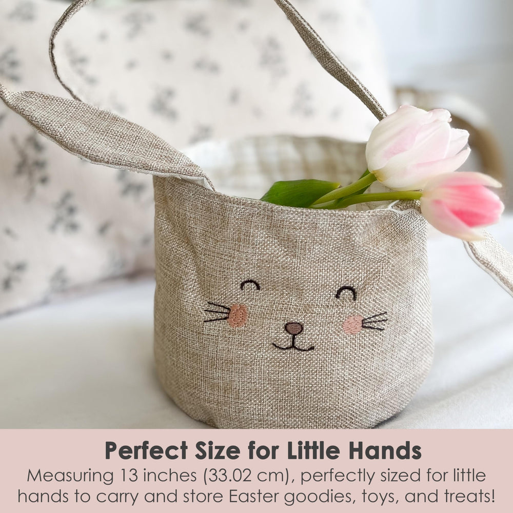 MON AMI Easter Bunny Basket pastel detail enhances festive room décor.