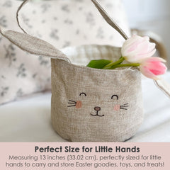 MON AMI Easter Bunny Basket pastel detail enhances festive room décor.